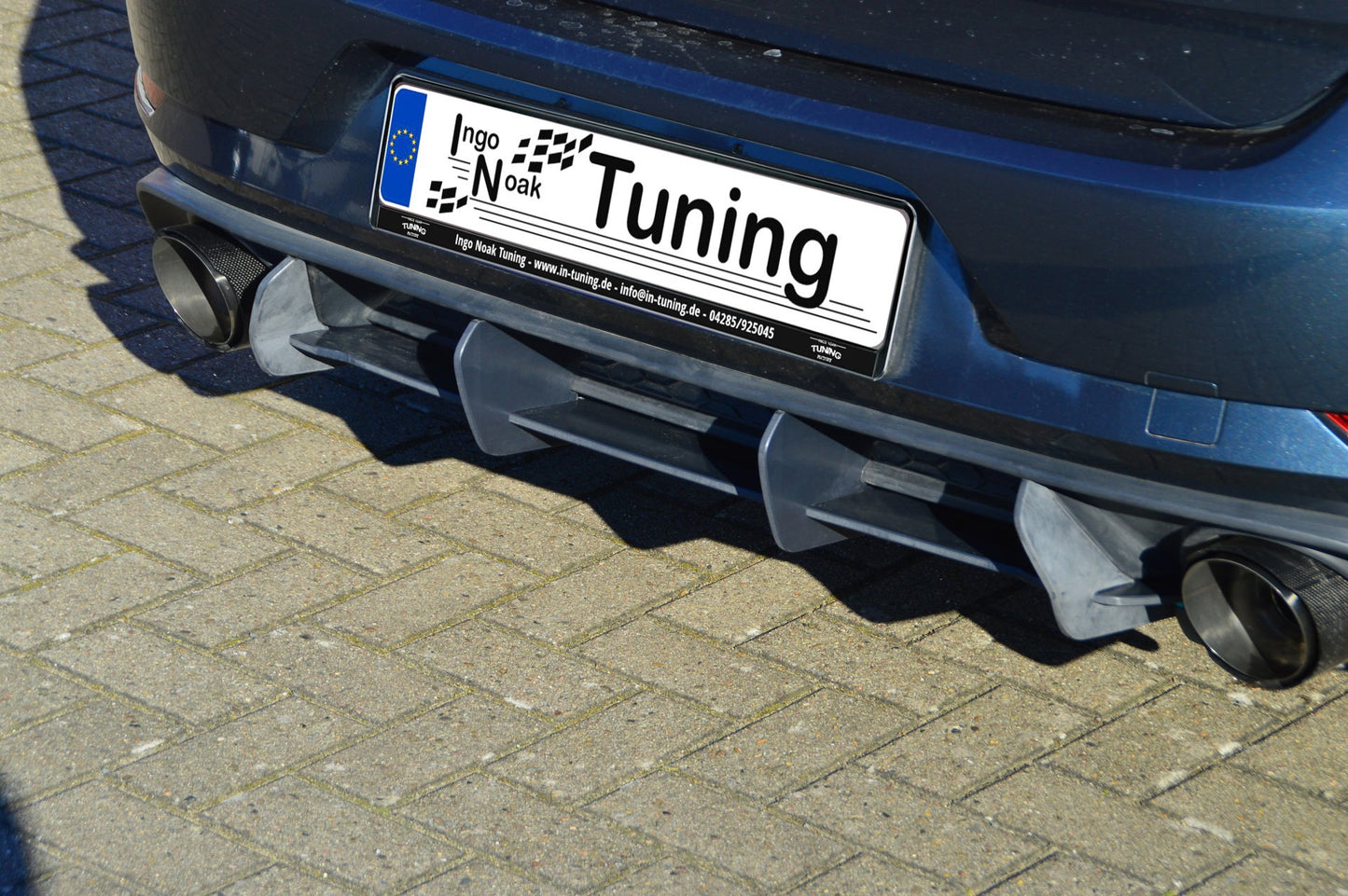 Gefräster Heckansatz Volkswagen Golf 7 GTI + GTD Typ AU Schwarz Matt