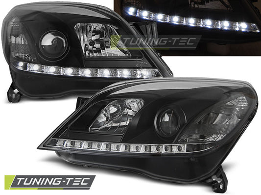 Tuning-Tec LED Tagfahrlicht Scheinwerfer für Opel Astra H 04-09 schwarz