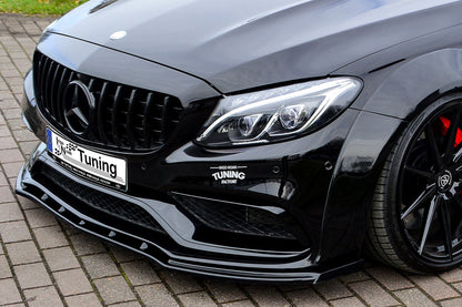 CUP Frontspoilerlippe ABS Mercedes Benz C63 AMG, W205 Schwarz Glanz