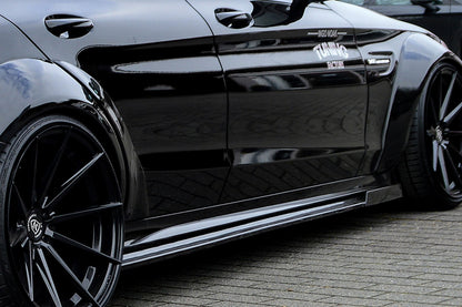 CUP Seitenschweller Wing Mercedes Benz C63 AMG C205 A205 Coupe/ Cabrio Schwarz Matt