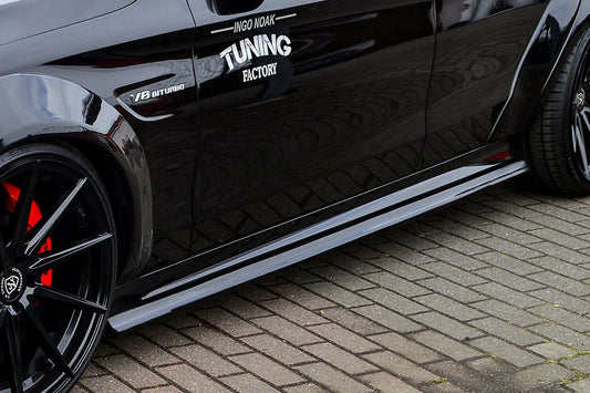 CUP Seitenschweller Mercedes Benz C63 AMG, S205, T-Modell Schwarz Glanz