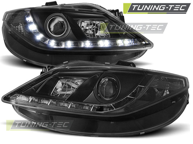Tuning-Tec LED Tagfahrlicht Scheinwerfer für Seat Ibiza 6J 08-12 schwarz