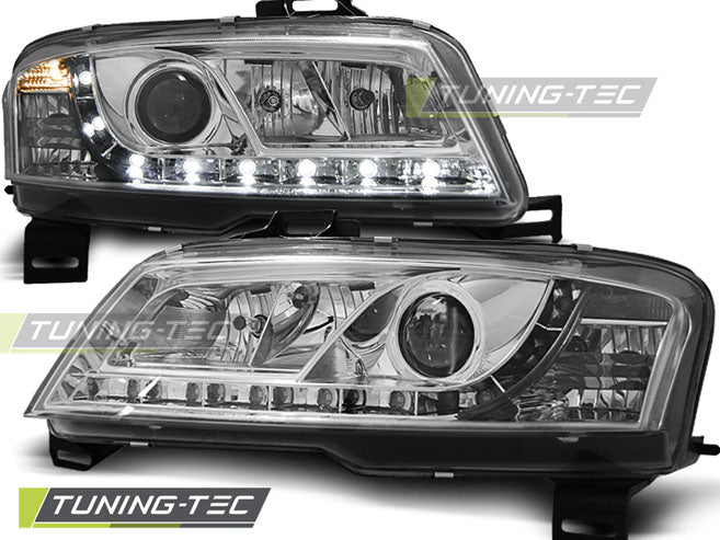 Tuning-Tec LED Tagfahrlicht Scheinwerfer für Fiat Stilo 01-08 chrom