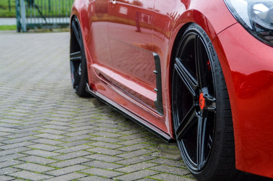 CUP 3 Seitenschweller Kia Stinger CK Ab Bj.:2017 Schwarz Glanz