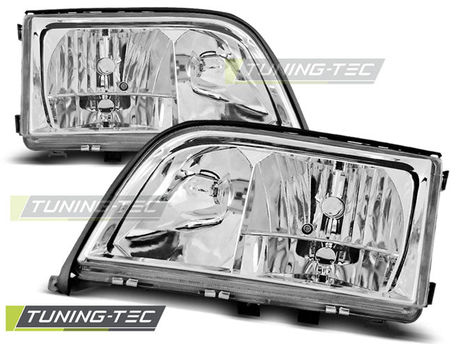 Tuning-Tec Klarglas Scheinwerfer für Mercedes Benz S-Klasse W140 91-98 chrom