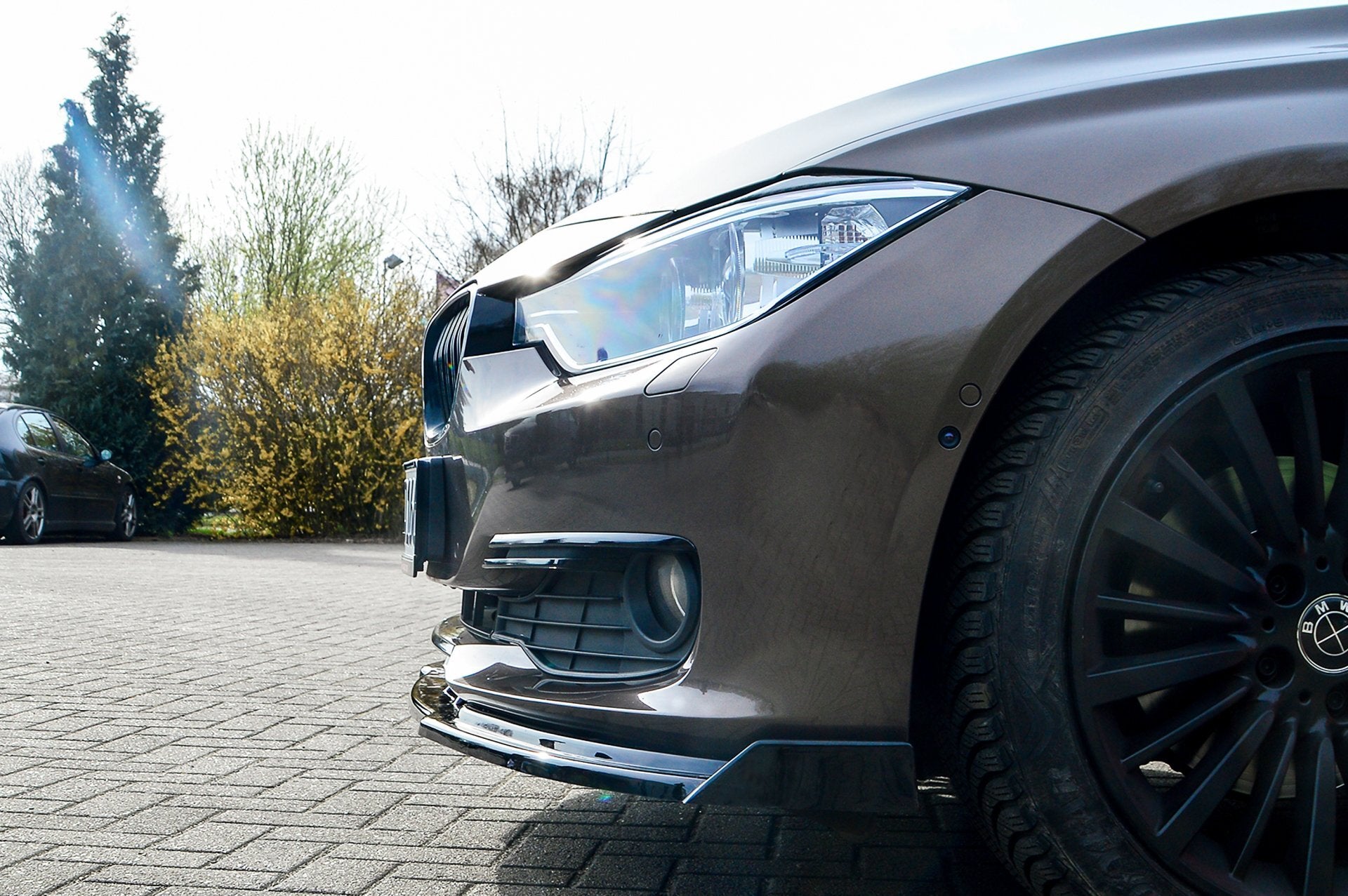 CUP Frontspoilerlippe ABS mit Seitenwing BMW 3er F30/ F31 Schwarz Matt