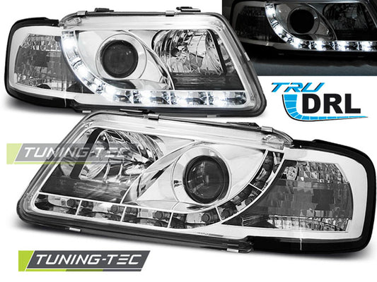 Tuning-Tec LED Tagfahrlicht Scheinwerfer für Audi A3 8L 96-00 chrom