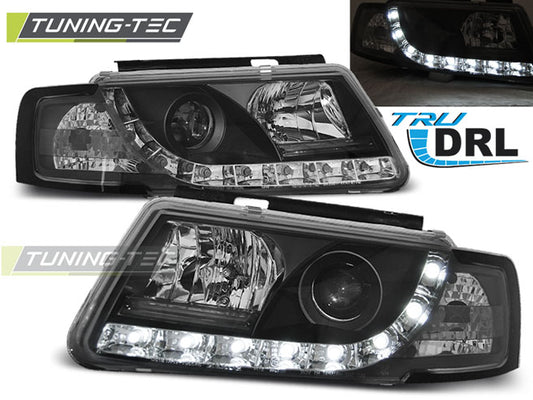 Tuning-Tec LED Tagfahrlicht Scheinwerfer für VW Passat 3B (B5) 96-00 schwarz
