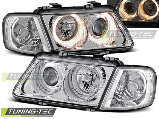 Tuning-Tec Angel Eyes Scheinwerfer für Audi A3 (8L) 96-00 chrom