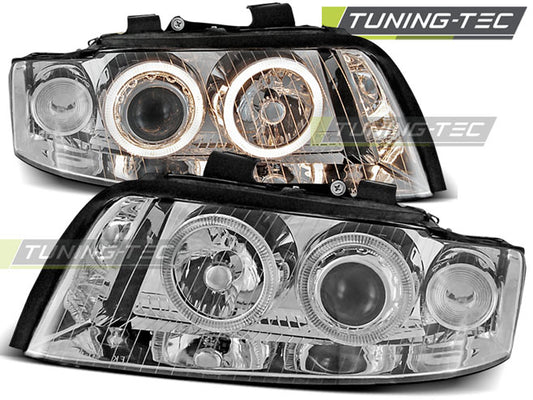 Tuning-Tec Angel Eyes Scheinwerfer für Audi A4 B6 00-04 chrom