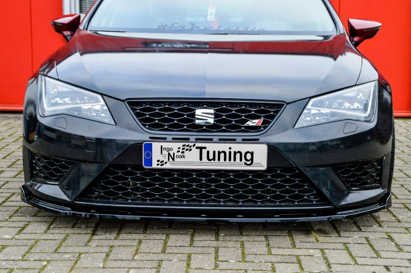 CUP Frontspoilerlippe ABS mit Wing, Phase 2 Seat Leon 3, 5F Schwarz Glanz