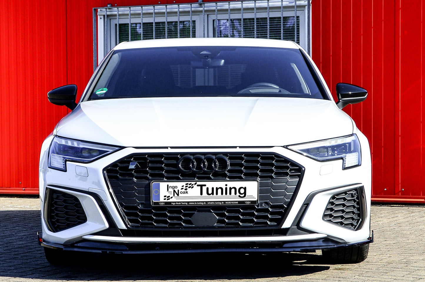 CUP Frontspoilerlippe ABS mit Seitenwing Audi A3, 8Y Ab Bj.: 2019 - Schwarz Matt