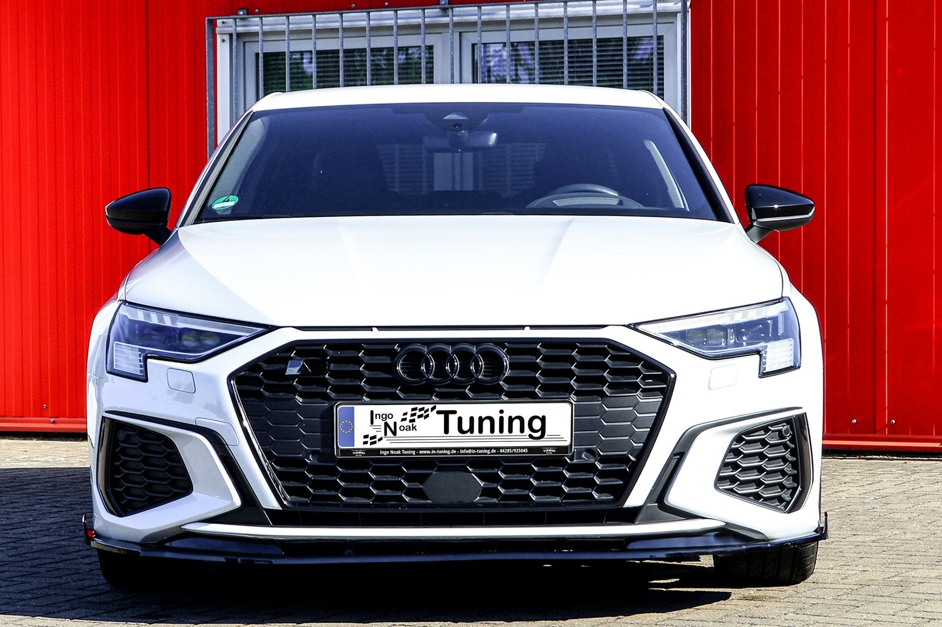 CUP Frontspoilerlippe ABS mit Seitenwing Audi A3, 8Y Ab Bj.: 2019 - Schwarz Matt