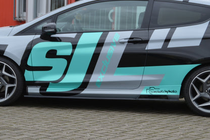 CUP Seitenschweller Ford Fiesta ST, MK8, JHH ab Bj.: 2018- Schwarz Glanz