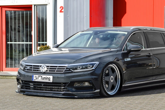 CUP Frontspoilerlippe ABS Volkswagen Passat 3G, B8 R-Line Schwarz Glanz