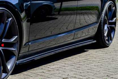 CUP Seitenschwellersatz Audi A6 4F Bj.: 2004-2011 Schwarz Glanz