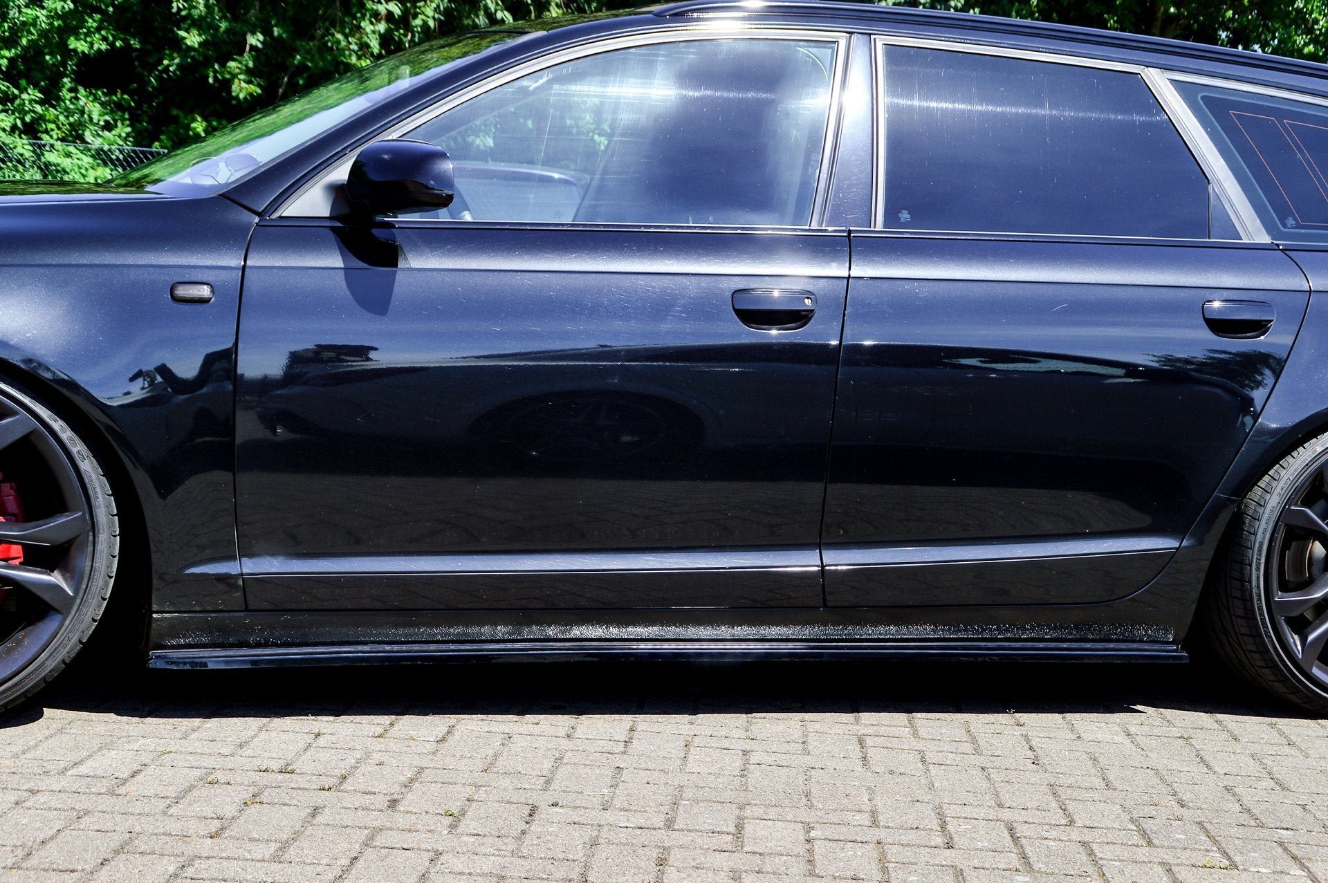 CUP Seitenschwellersatz Audi A6 4F Bj.: 2004-2011 Schwarz Matt