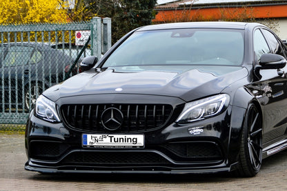 CUP Frontspoilerlippe Mercedes Benz C63 AMG C205+A205 Coupe/ Cabrio Schwarz Matt