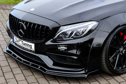 CUP Frontspoilerlippe Mercedes Benz C63 AMG C205+A205 Coupe/ Cabrio Schwarz Glanz