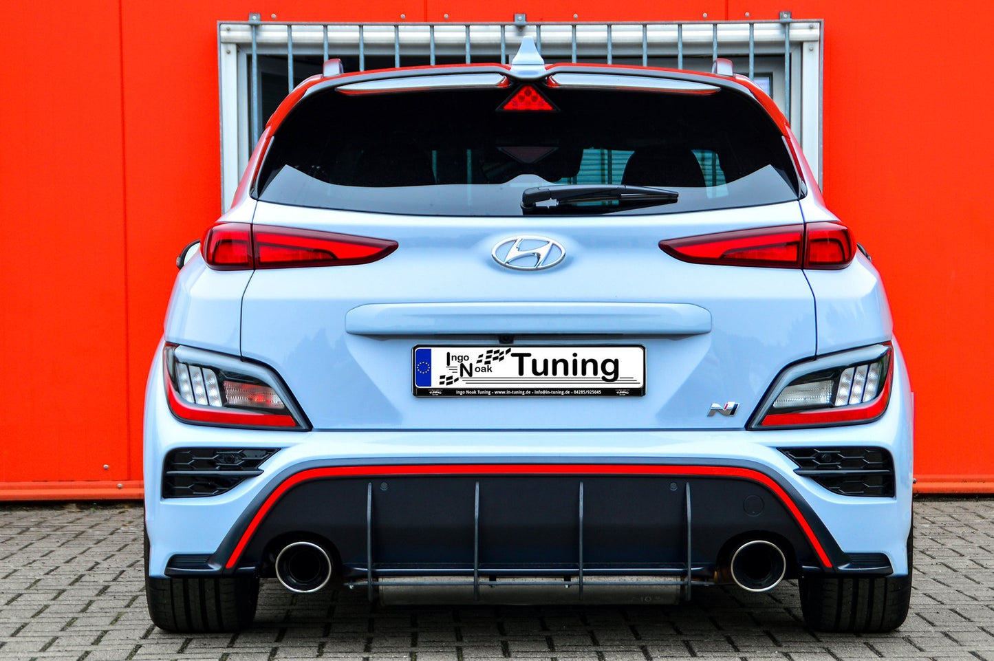 Gefräster Heckansatz Hyundai Kona N ab Bj.: 2020- Schwarz Matt