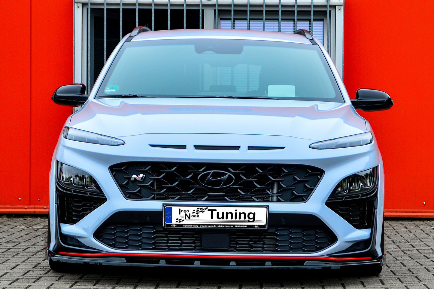 CUP Frontspoilerlippe ABS mit Flaps Hyundai Kona N-Line Schwarz Glanz