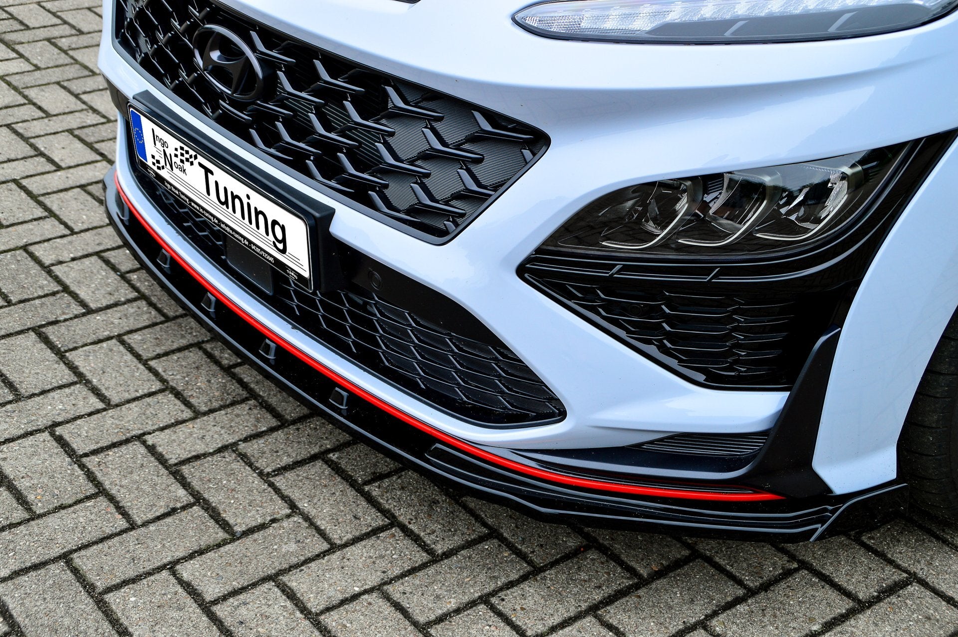 CUP Frontspoilerlippe ABS mit Flaps Hyundai Kona N ab Bj.: 2020- Carbon