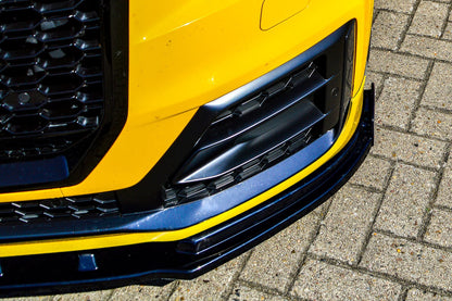CUP Frontspoilerlippe ABS mit Seitenwing Audi Q2 GA, MK1 Sport Schwarz Glanz