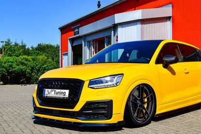 CUP Frontspoilerlippe ABS mit Seitenwing Audi Q2 GA, MK1 Sport Schwarz Glanz