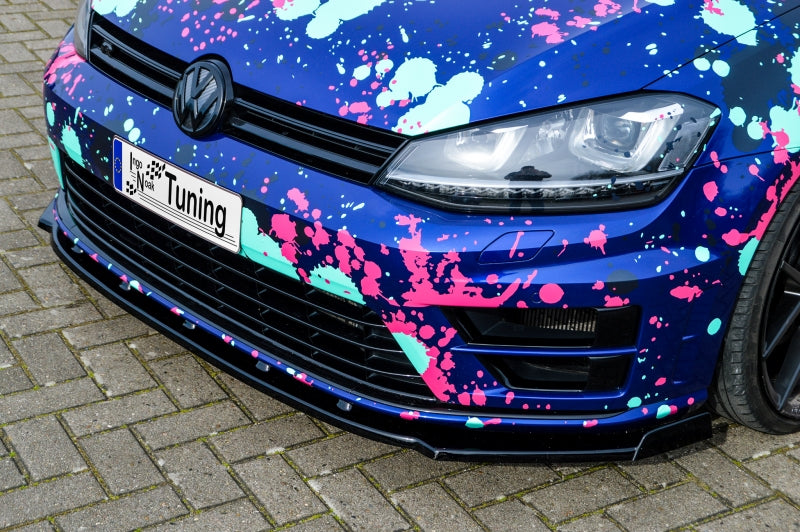 CUP Frontspoilerlippe mit Wing ABS Volkswagen Golf 7 R Schwarz Matt