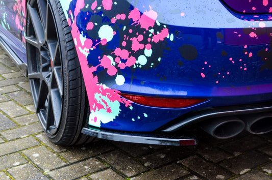 Heckansatz L/R Volkswagen Golf 7 R Bj.: 2013-2017 Schwarz Glanz