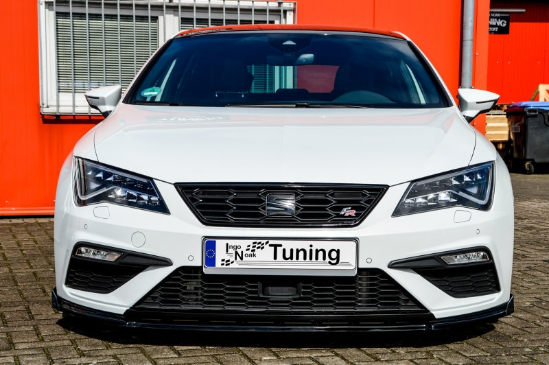 CUP Frontspoilerlippe ABS mit Seitenwing Seat Leon 3, Facelift Schwarz Matt