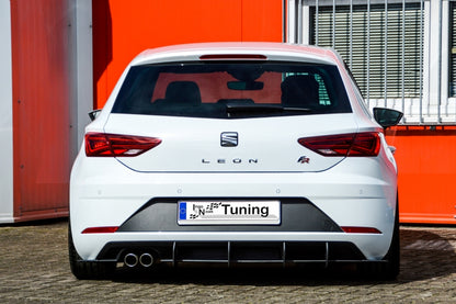 Gefräster Heckansatz Seat Leon 3, Facelift ab Bj.: 2017-2020 Schwarz Matt