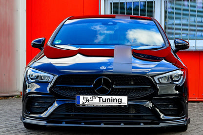 CUP Frontspoilerlippe mit Wing Mercedes Benz CLA X118 Shootingbrake Schwarz Glanz