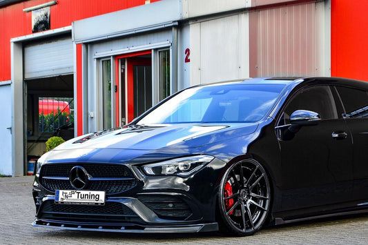 CUP Frontspoilerlippe mit Wing Mercedes Benz CLA X118 Shootingbrake Schwarz Glanz