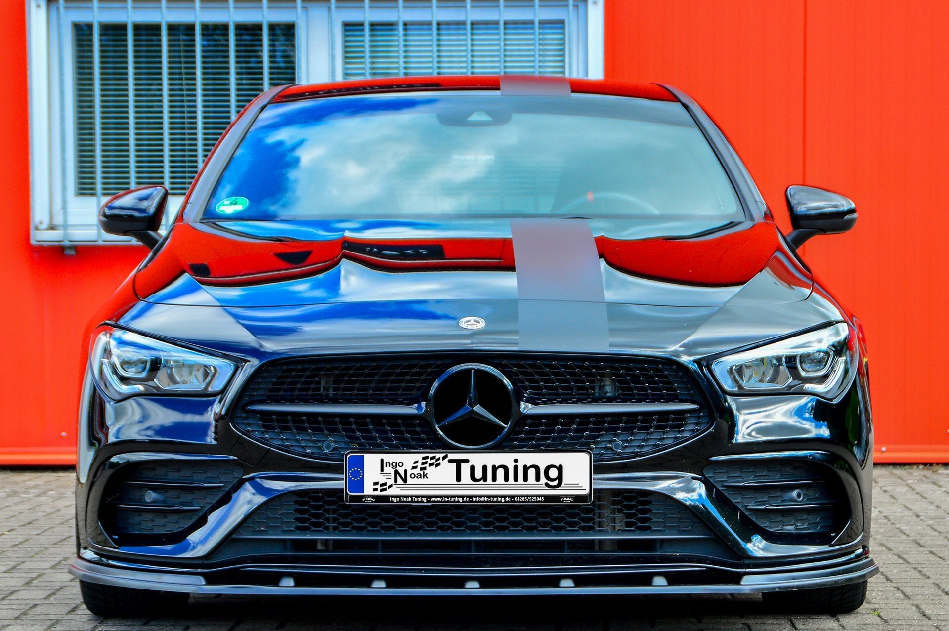 CUP Frontspoilerlippe ABS Mercedes Benz CLA C118 Limousine Schwarz Matt