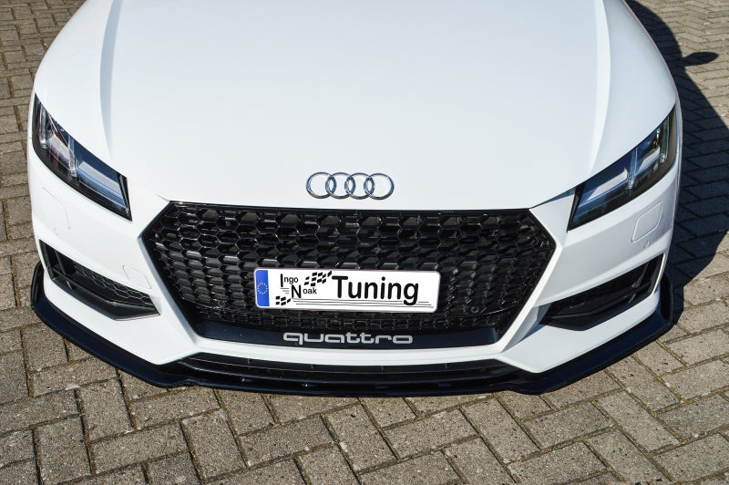 CUP Frontspoilerlippe Phase 2 mit Seitenwing Audi TT 8S, S-Line Schwarz Glanz