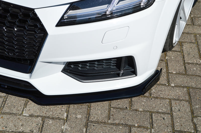 CUP Frontspoilerlippe Phase 2 mit Seitenwing Audi TT 8S, S-Line Schwarz Glanz