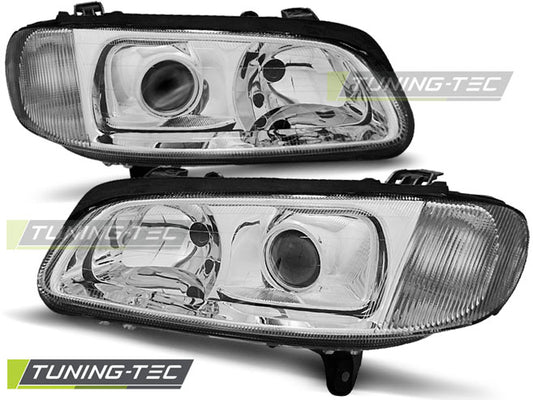 Tuning-Tec Klarglas Xenon Scheinwerfer für Opel Omega B 94-99 chrom