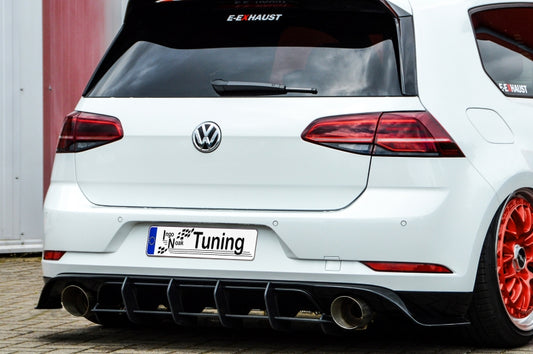 Gefräster Heckansatz Volkswagen Golf 7 GTI TCR ab Bj.: 2019- Schwarz Matt