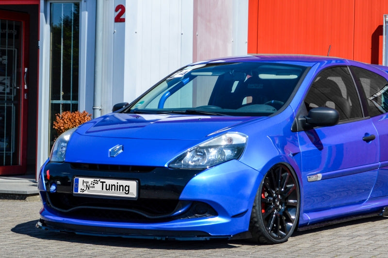 CUP Frontspoilerlippe mit Wing ABS Renault Clio 3, RS Phase 2 Schwarz Matt