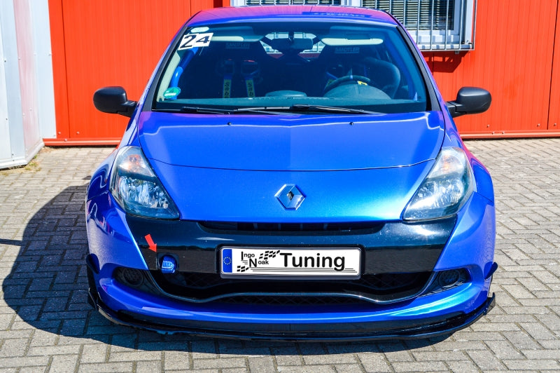 CUP Frontspoilerlippe mit Wing ABS Renault Clio 3, RS Phase 2 Schwarz Glanz