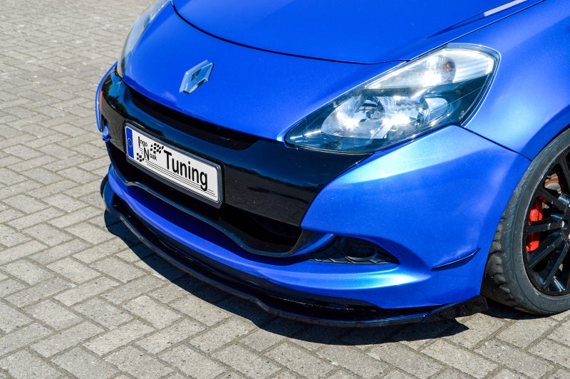 CUP Frontspoilerlippe mit Wing ABS Renault Clio 3, RS Phase 2 Schwarz Glanz