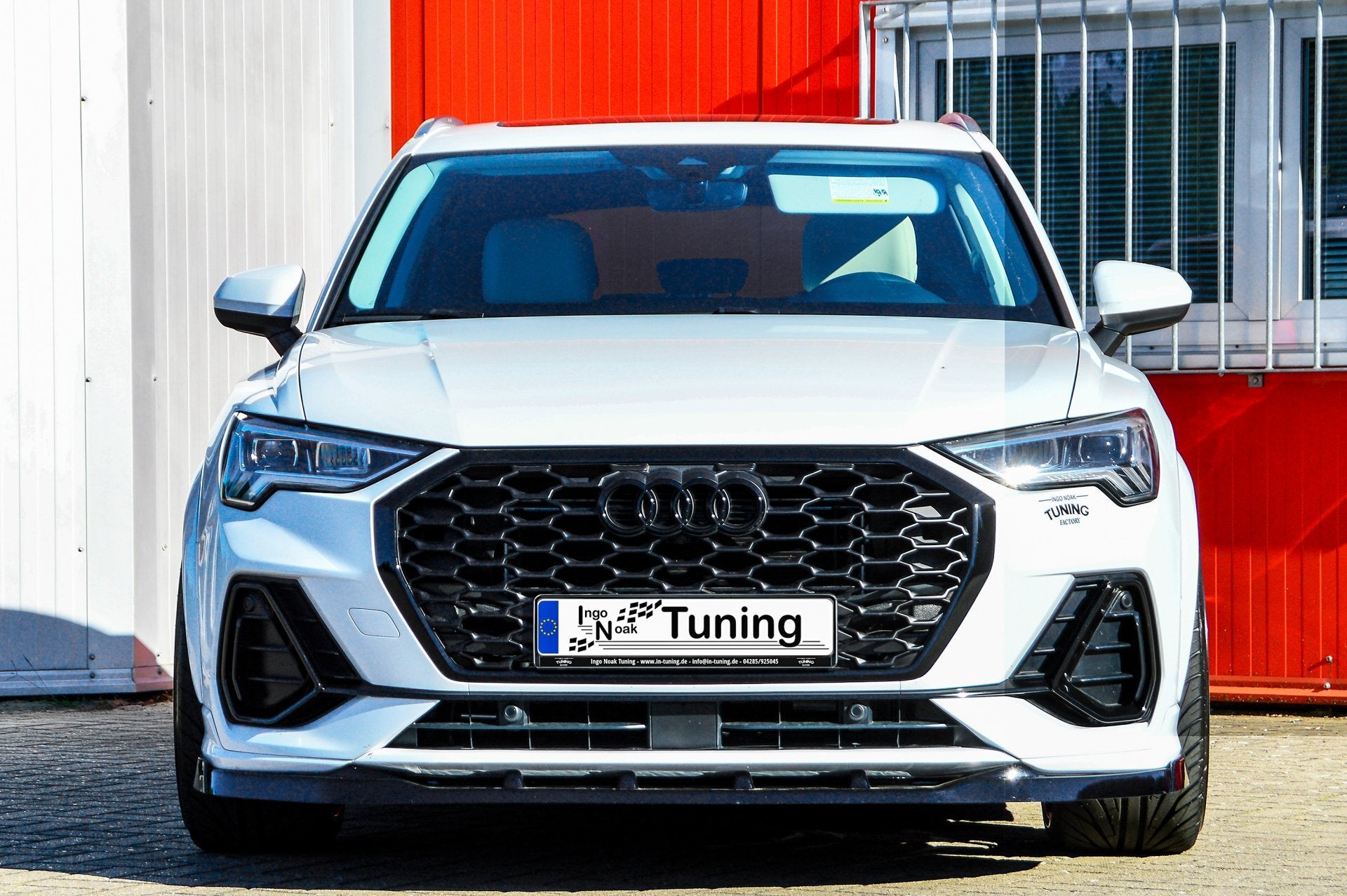 CUP Frontspoilerlippe ABS mit Seitenwing Audi Q3, Typ F3N Schwarz Matt