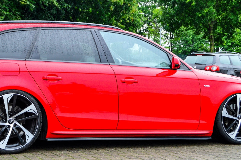 CUP Seitenschwellersatz mit Wing Audi A4 / B8 Facelift S-Line S4 B8 Schwarz Glanz