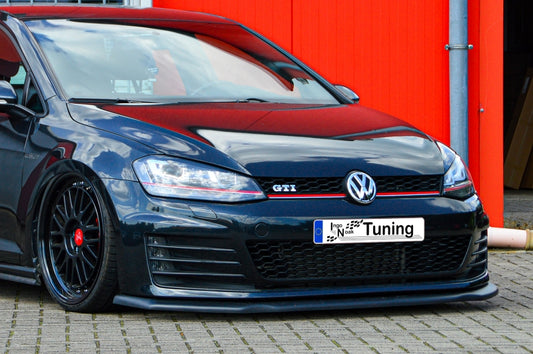 CUP Frontspoilerlippe ABS Volkswagen Golf 7 GTI + GTD Typ AU Schwarz Glanz