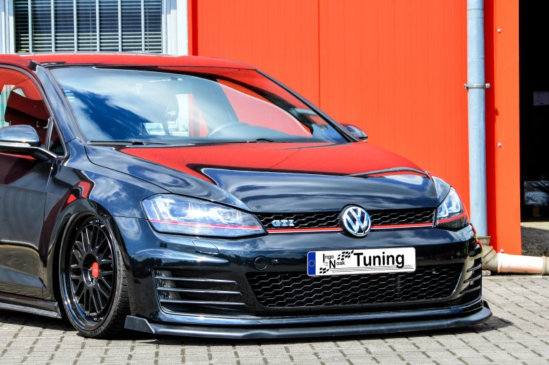 CUP Frontspoilerlippe mit Seitenwing Volkswagen Golf 7 GTI + GTD Typ AU Schwarz Glanz