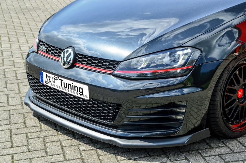 CUP Frontspoilerlippe mit Seitenwing Volkswagen Golf 7 GTI + GTD Typ AU Schwarz Glanz