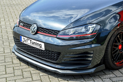 CUP Frontspoilerlippe mit Seitenwing Volkswagen Golf 7 GTI + GTD Typ AU Schwarz Glanz