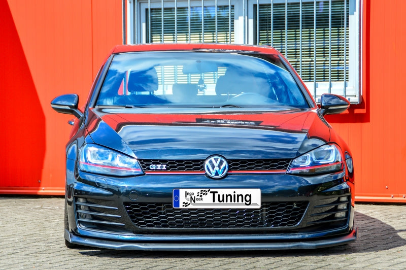 CUP Frontspoilerlippe mit Seitenwing Volkswagen Golf 7 GTI + GTD Typ AU Schwarz Glanz