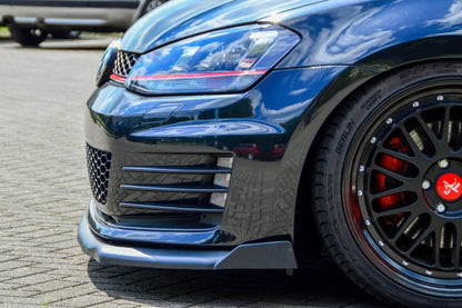 CUP Frontspoilerlippe mit Seitenwing Volkswagen Golf 7 GTI + GTD Typ AU Schwarz Glanz